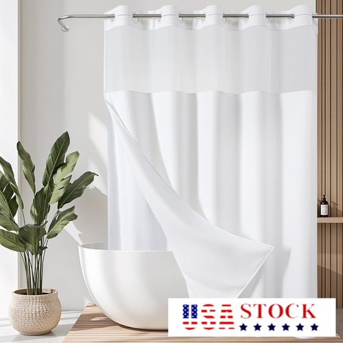 Hookless shower curtain with - shower,